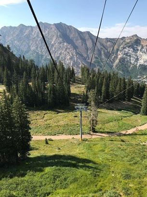 Mountain Scene from Snowbird Ski Resort Chair Lift