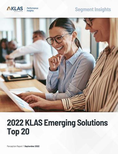 Why KLAS Is Doing an Emerging Solutions Top 20 Report - Cover