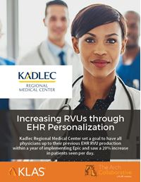 Increasing RVUs through EHR Personalization