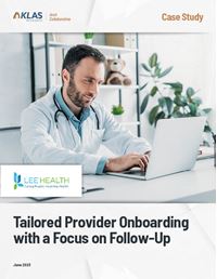 Tailored Provider Onboarding with a Focus on Follow-Up