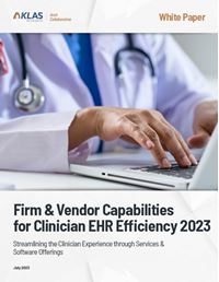 Firm & Vendor Capabilities for Clinician EHR Efficiency 2023