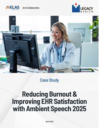 Reducing Burnout & Improving EHR Satisfaction with Ambient Speech 2025