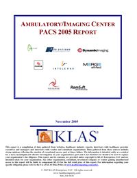 PACS - Ambulatory/Imaging Center Report 2005