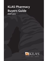 KLAS Pharmacy Buyers Guide 2010