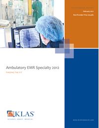 Ambulatory EMR Specialty 2012