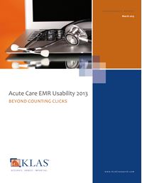 Acute Care EMR Usability 2013