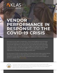 Vendor Performance in Response to the COVID-19 Crisis