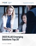 2023 KLAS Emerging Solutions Top 20 Report Cover Image