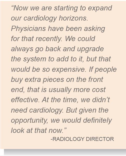 we are starting to expand our cardiology horizons