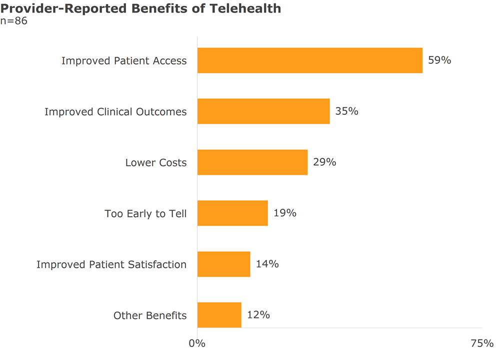 provider reported benefits of telehealth