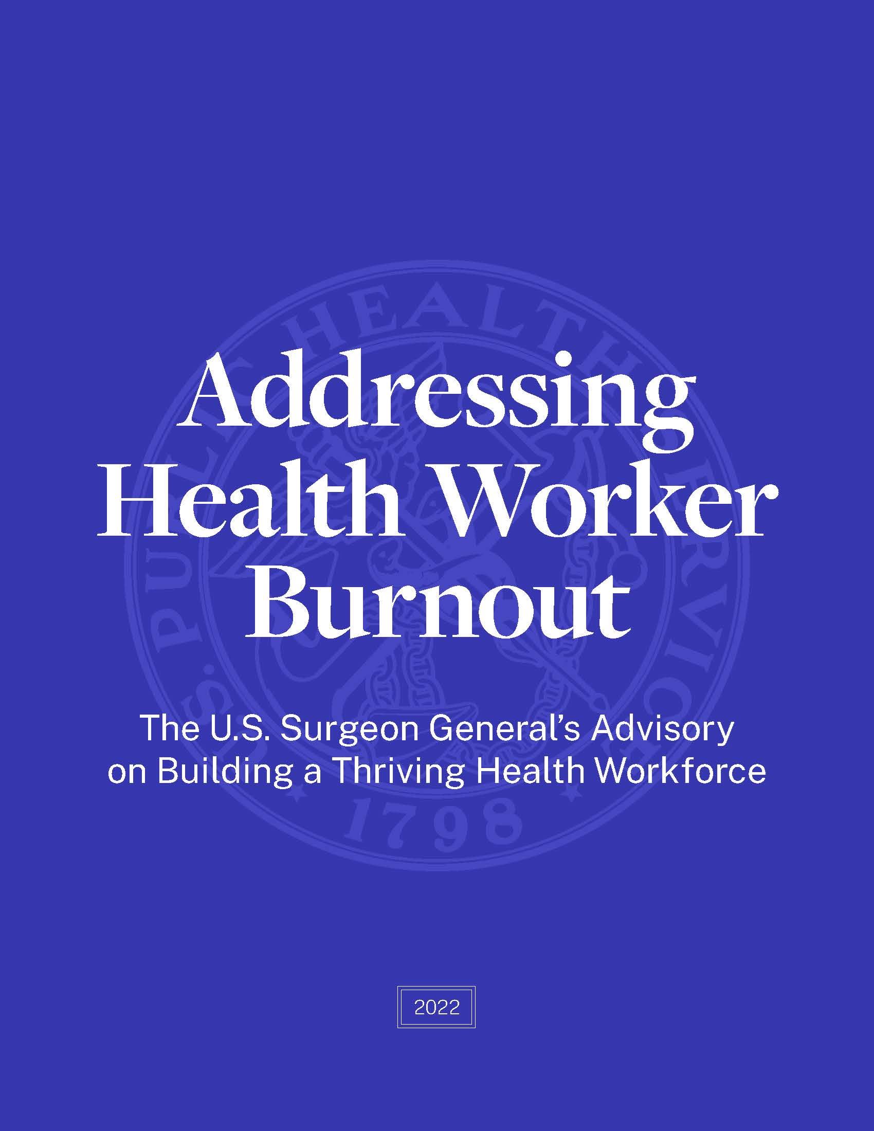 addressing health worker burnout cover