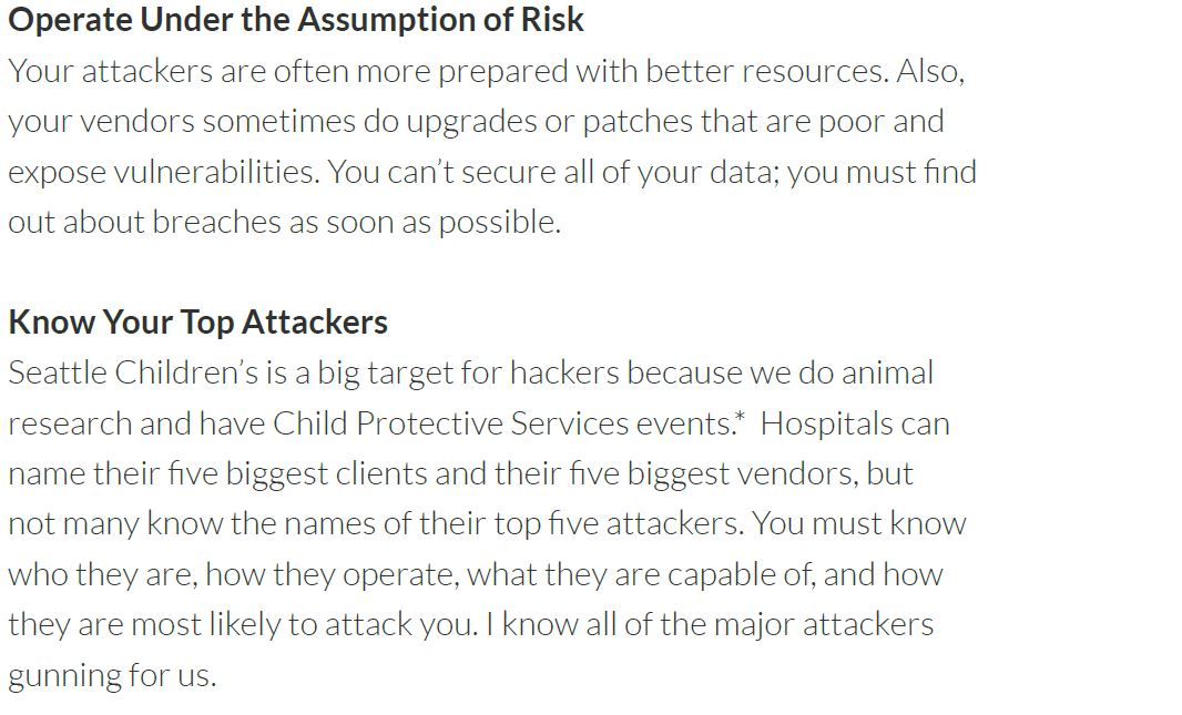 operate under the assumption of risk