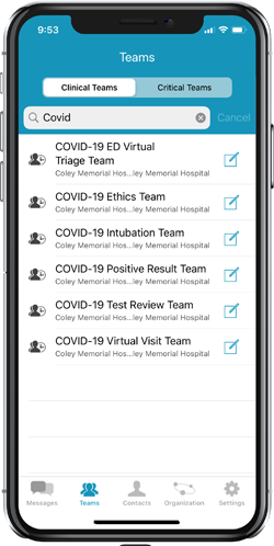 halohealth communication solution mobile view