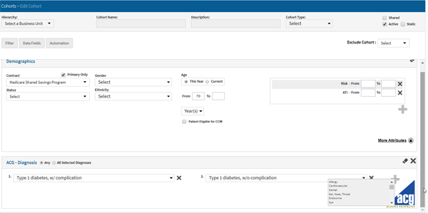 lightbeam phm resources cohorts screenshot