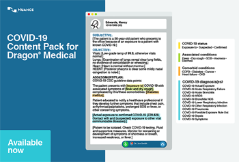 nuance dragon medical covid19 content pack