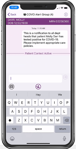 patient keeper clinical communications suite now mobile view
